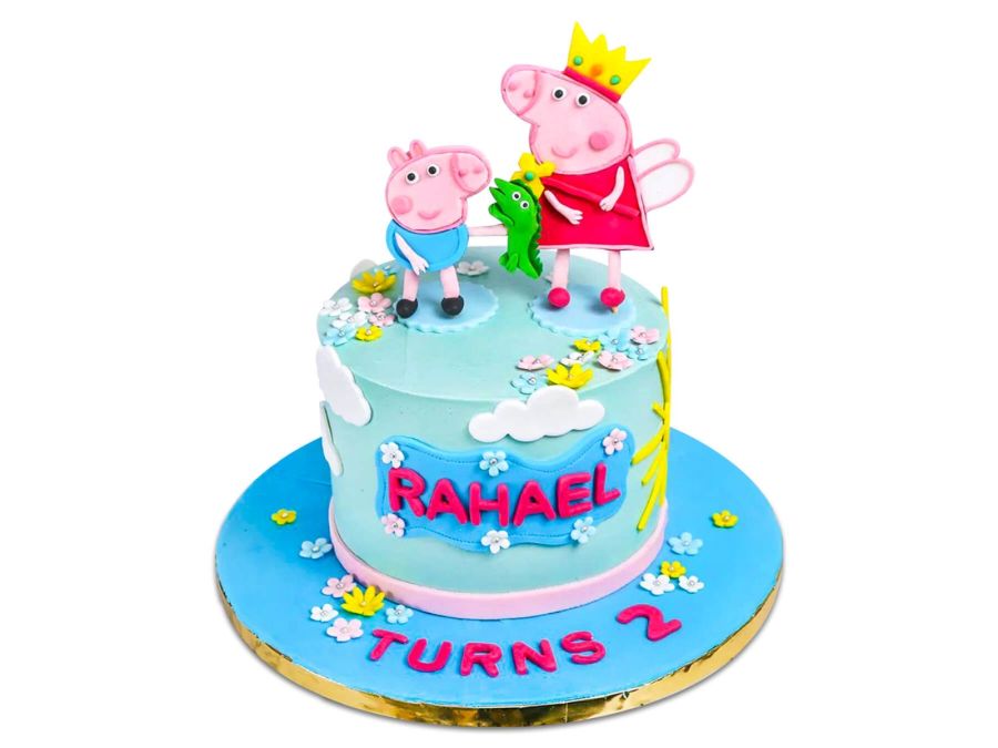 Send Peppa Pig Balloon Fondant Cake Online - GAL21-96125 | Giftalove