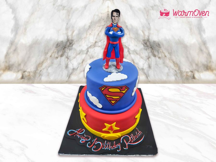 Superman logo Cake – Creme Castle-mncb.edu.vn