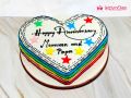 Heart Shape Rainbow Comic Cake