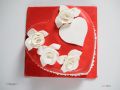 Red Heart Fondant Cake