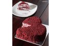 Valentine Naked Red Velvet Heart  Cake