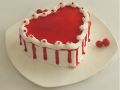 Valentine Red Heart Cake