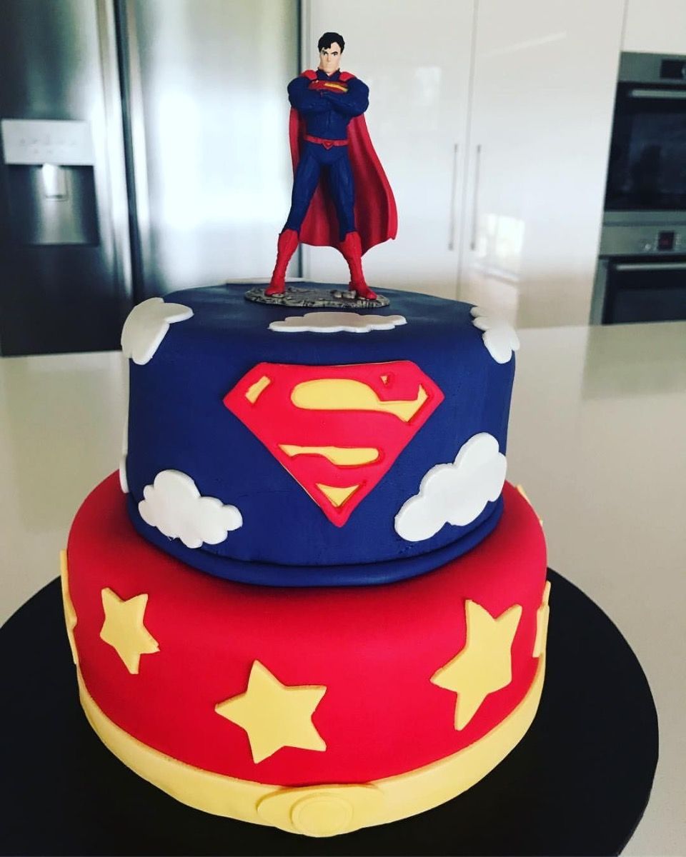 Super hero man Cake/ Boys Superhero cakes SG - River Ash Bakery