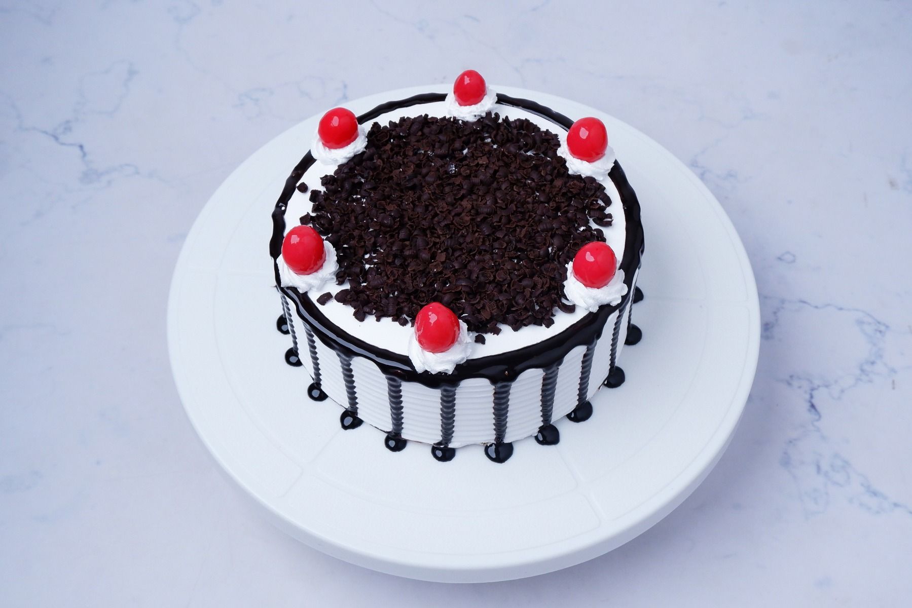 Cut a Bit of Black Forest Cake. Stock Photo - Image of baked, delightful:  252279136