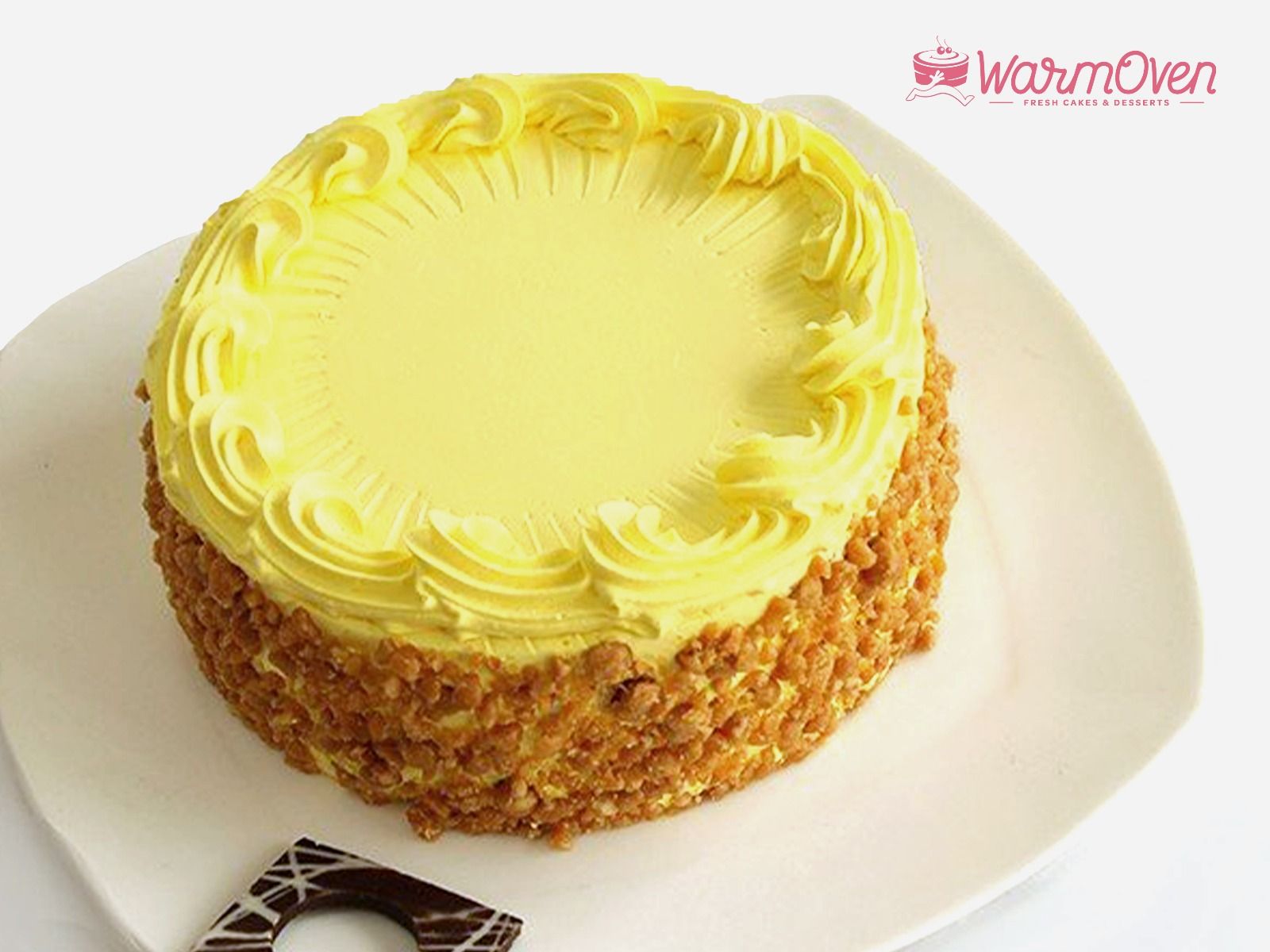 Pure Veg Round Butterscotch Birthday Cake Packaging Type Box