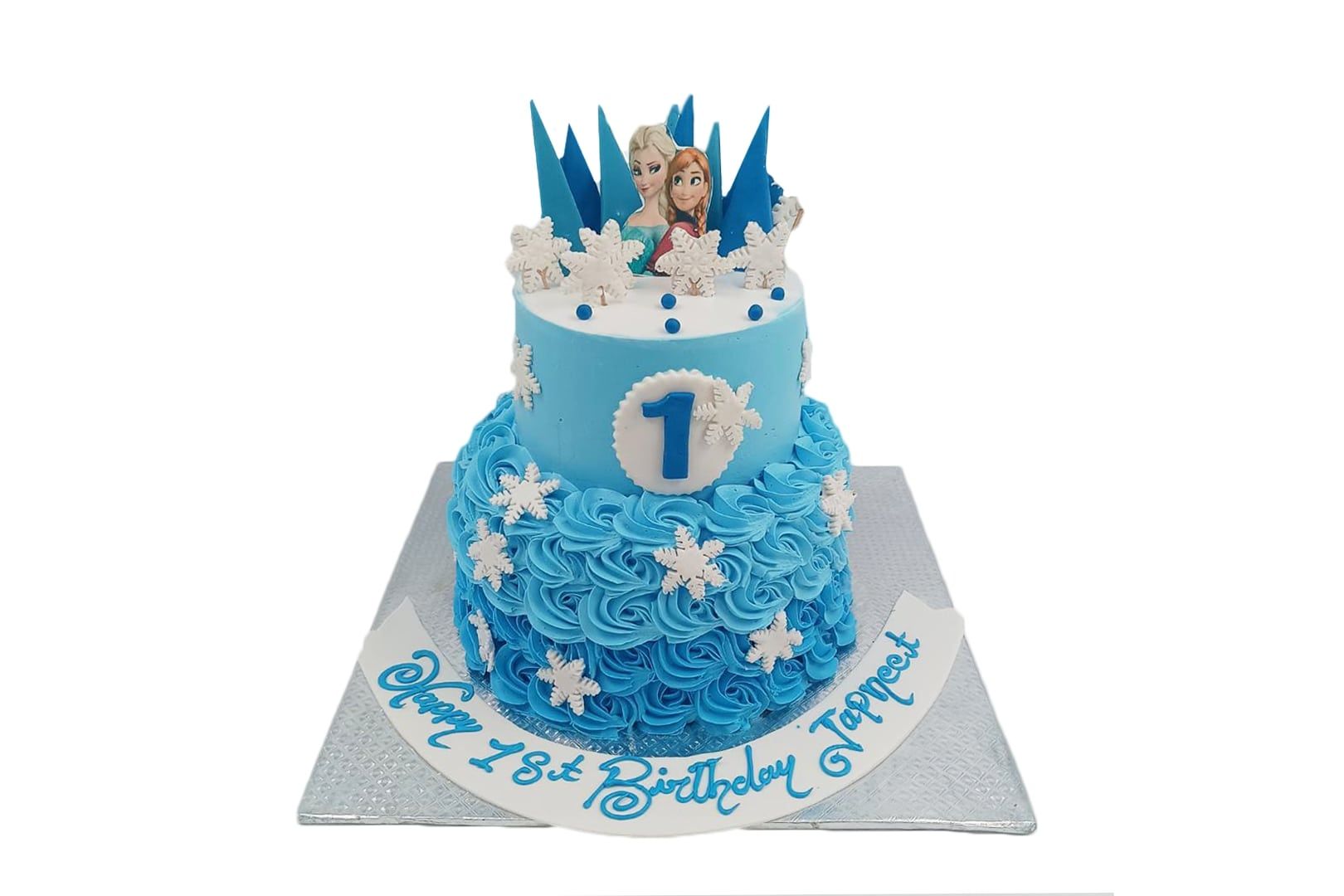 Frozen  Elsa Theme Two Tier Cake