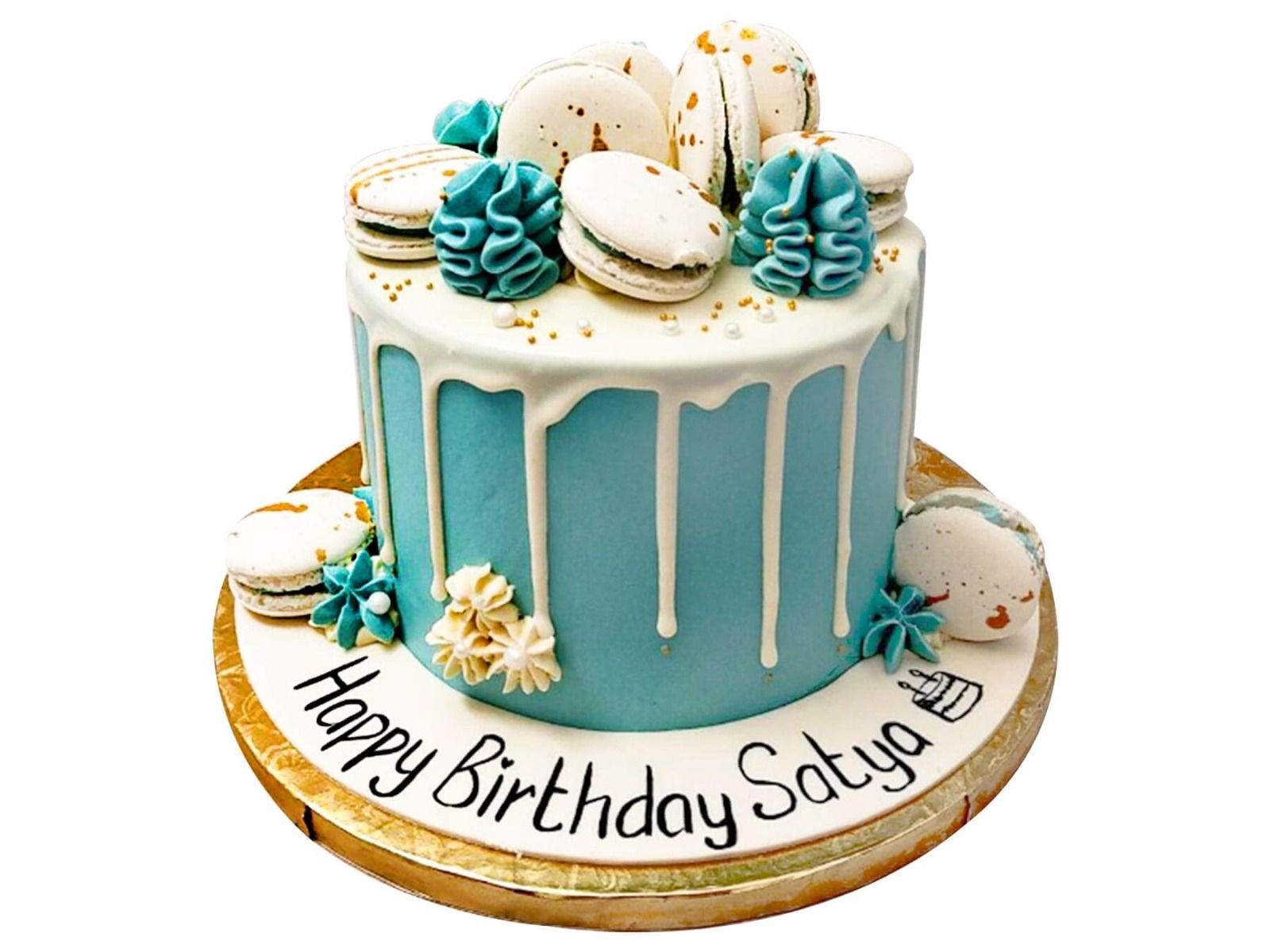 Birthday cake with macarons - Decorated Cake by - CakesDecor