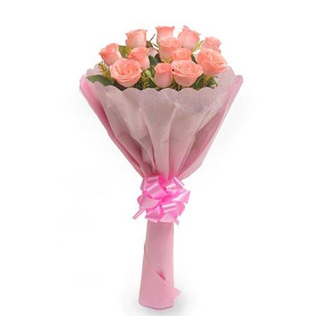 12 Baby Pink Roses Paper Pack