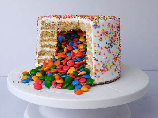 Pinata cake, smash cake, pinata birthday cake, birthday cake, hammer cake, special cake, birthday surprise, Gems cake