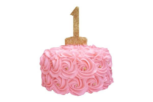 Happy Birthday Pink Cake - Customizable