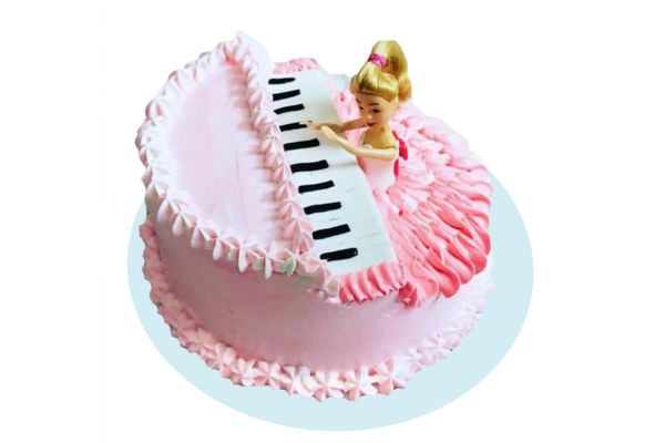 Barbie Princess & Pauper Piano Cake
