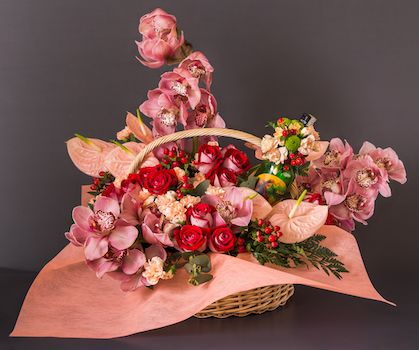 Basket Full Of Love Flowers