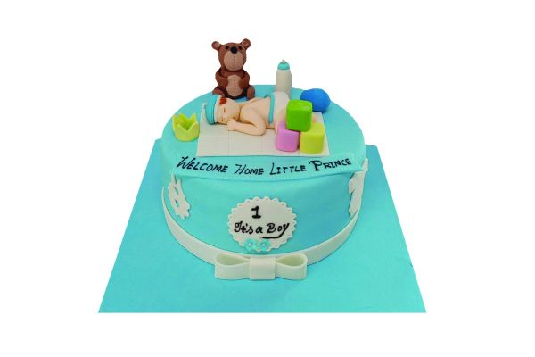 New Born Baby Decorated Cake