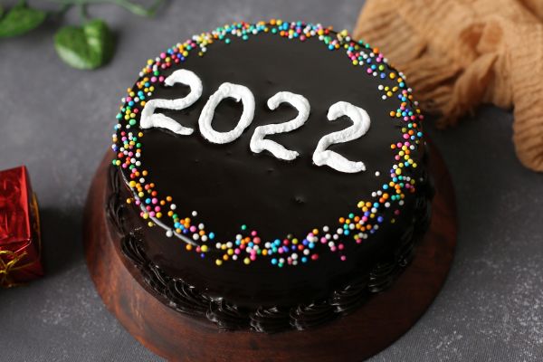 New Year 2022 Cake Half Kg - Chocolate Truffle