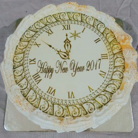 New Year Clock Cake