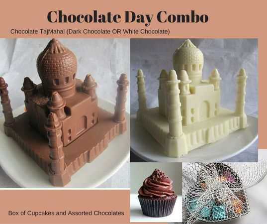 Special Combo 5 - Chocolate Taj Mahal + Chocolate Cupcakes + Handmade Chocolates