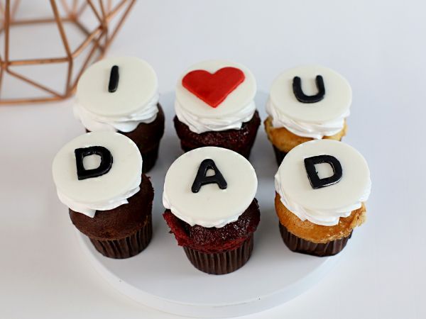 Fathers Day Cupcake  Pack of Six