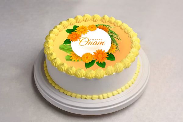 Happy Onam Photo Cake