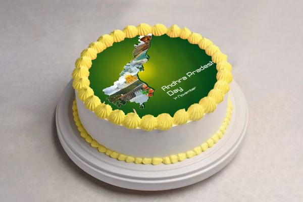 Andhra Pradesh Photo Vanilla Cake