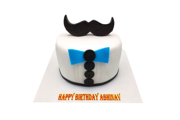 Moustache Custom Cake