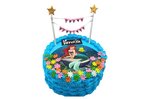 Blue Mermaid Custom Cake