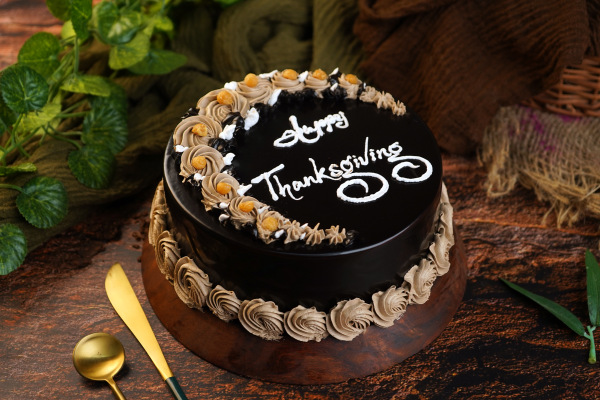 Thanksgiving Chocolate Truffle Cake