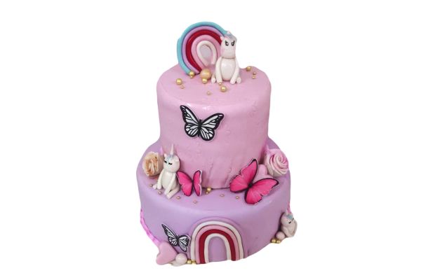 Butterfly & Unicorn Cake
