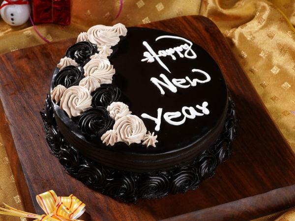Chocolate Truffle New Year Cake