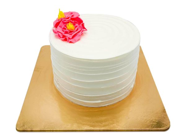 Pink Flower Theme Custom Cake