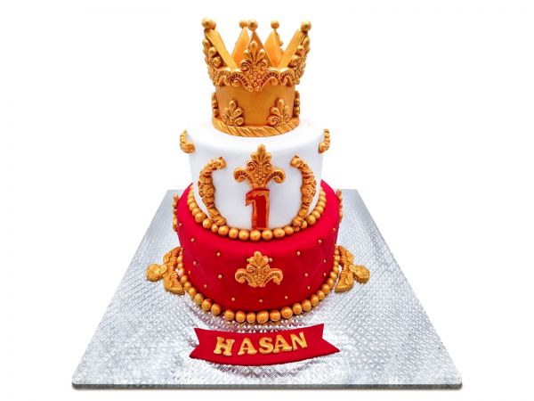 3-Tier Crown Theme Custom Cake