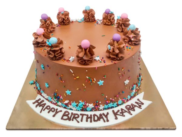 Sprinkles & Stars Cream Custom Cake