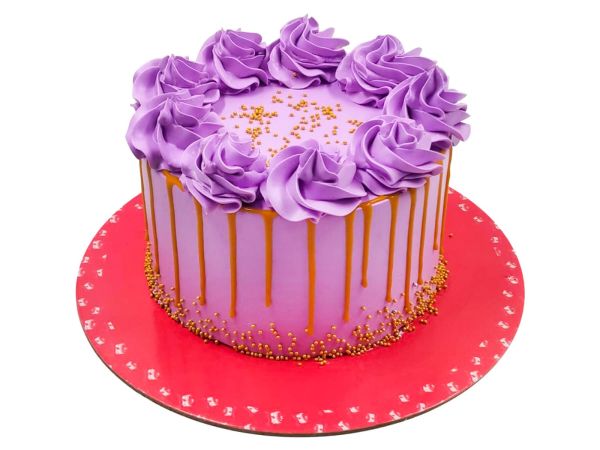 Passionate Purple Drip Cake