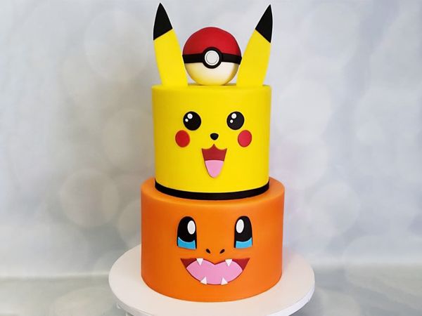 2-Tier Pokemon Cake