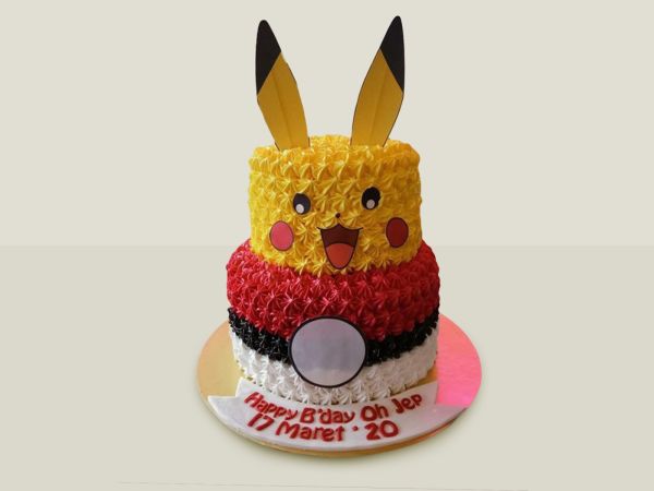 2-Tier Pikachu Cream Cake