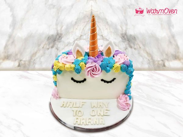 Unicorn Half Birthday Cake