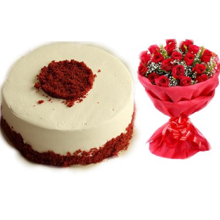 Red Velvet Red Roses Gift