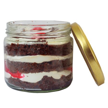 Black Forest cake in a Jar