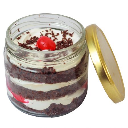 Black Forest cake in a Jar