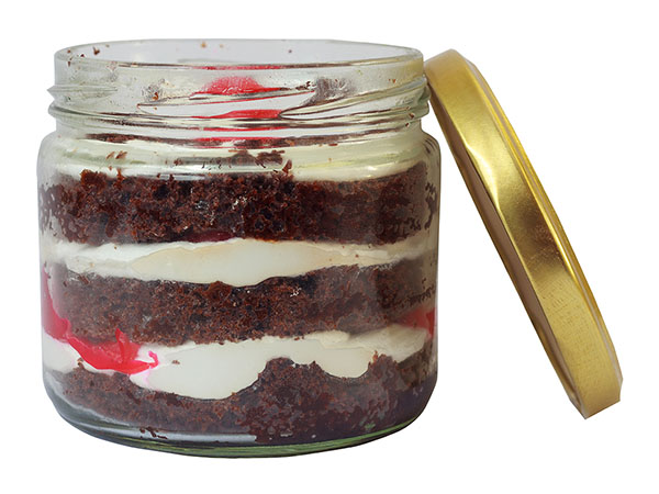 Black Forest cake in a Jar