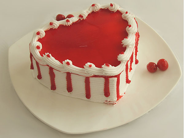 Red Heart Cake