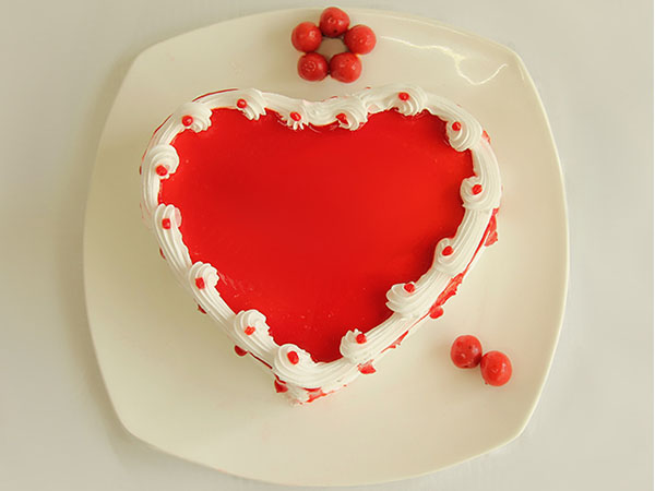 Red Heart Cake